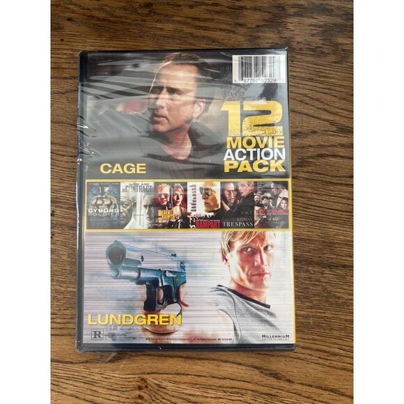 12 Movie Action Pack DVD Set Ft. Nicolas Cage Morgan Freeman John Cusack & More - Picture 2 of 3
